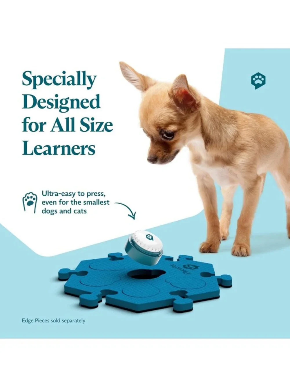 Dog & Cat Communication Buttons Kit | 6 Recordable Sound Buttons & Mats